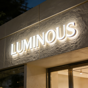 stainless steel trimless letters