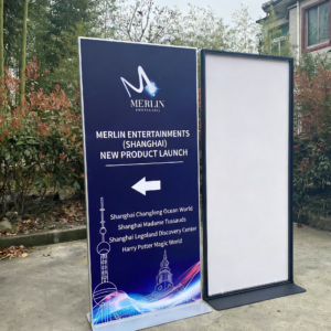 double-sided vertical sign stand
