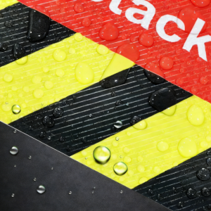 Custom floor graphics with anti slip diagonal line texture – removable vinyl decal on tile floor