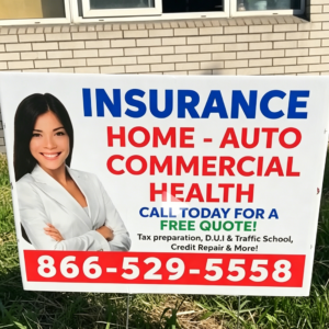 custom yard signs for real estate with H-stakes